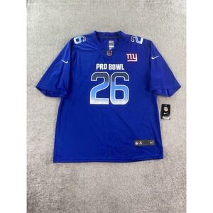Saquon Barkley Jersey Men 3XL Blue New York Giants Nike Pro Bowl On Field NFL